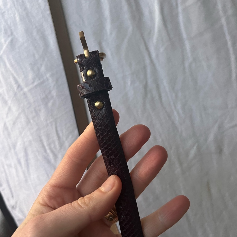 Small Vintage Ann Taylor Brown Leather Belt